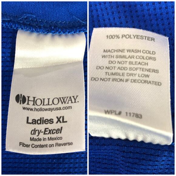 Halloway XL Women’s Blue R We Have No Desire to Ever Give Up Jersey Tee Shirt - Picture 5 of 5